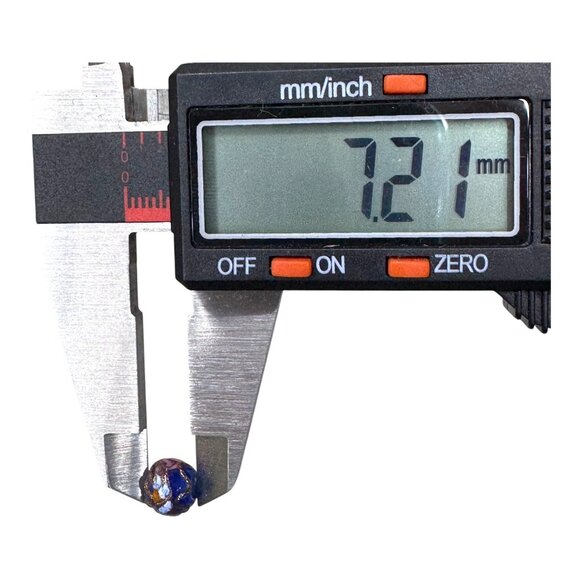 Lampwork Glass Beads Midnight Blue Rose Gold Swirl Artisan Jewelry Lot Of 19 - Picture 7 of 11